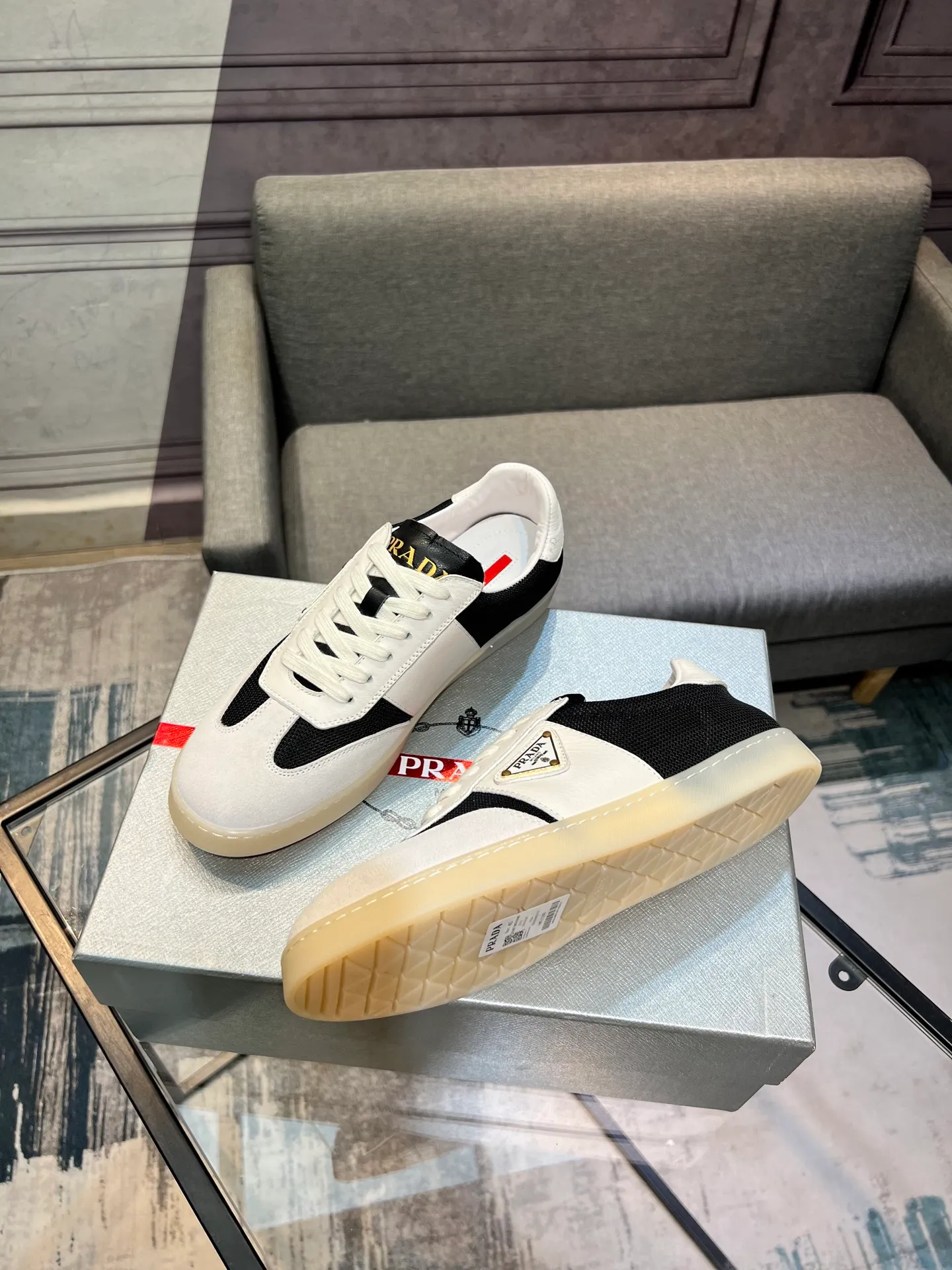 Men's shoes 💰540 [PRADA] Men's shoes are popular in the counter, official website synchronization, 1 high-quality shipment ✔️ Original frosted cowhide + cowhide lining, 1🆚1 replica, original sole, 38-45 (45 customized, non-refundable)